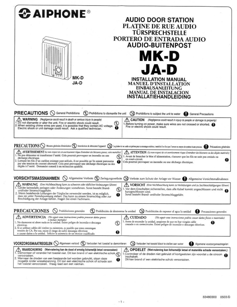 Aiphone JA-D User manual