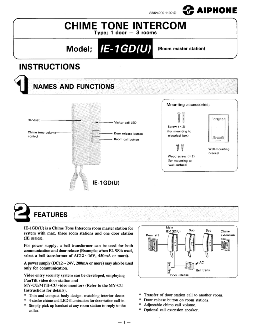 Aiphone IE-1GD User manual