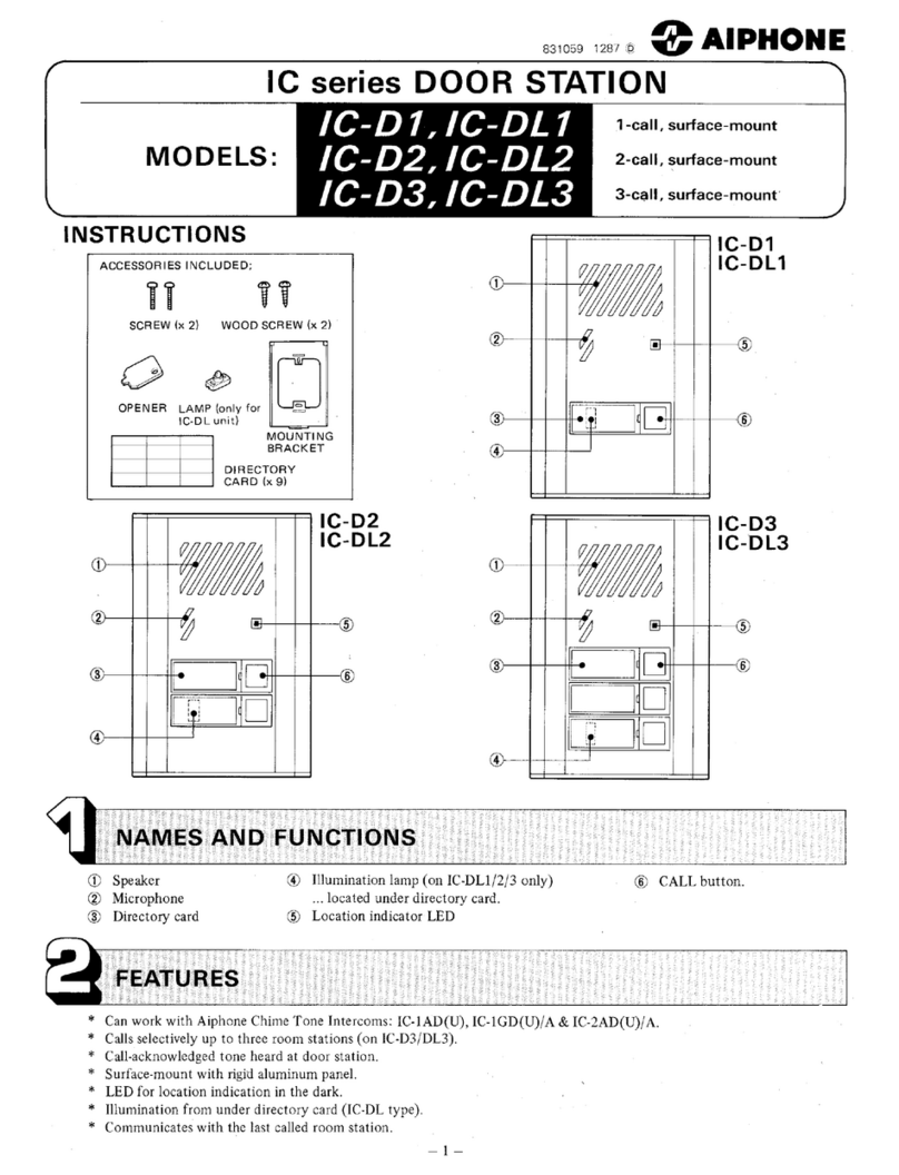Aiphone IC-D1 User manual