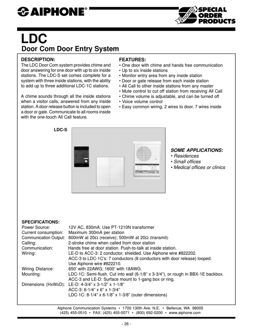 Aiphone LDC User manual Aiphone LDC User manual