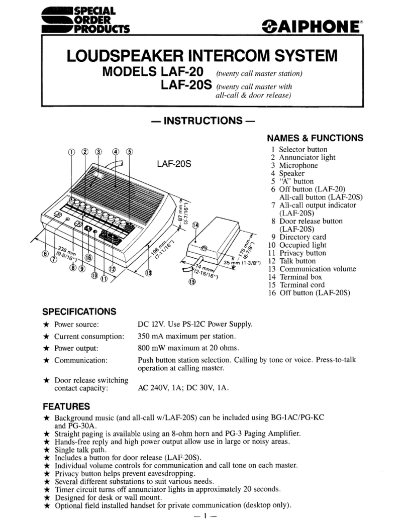 Aiphone LAF-20 User manual
