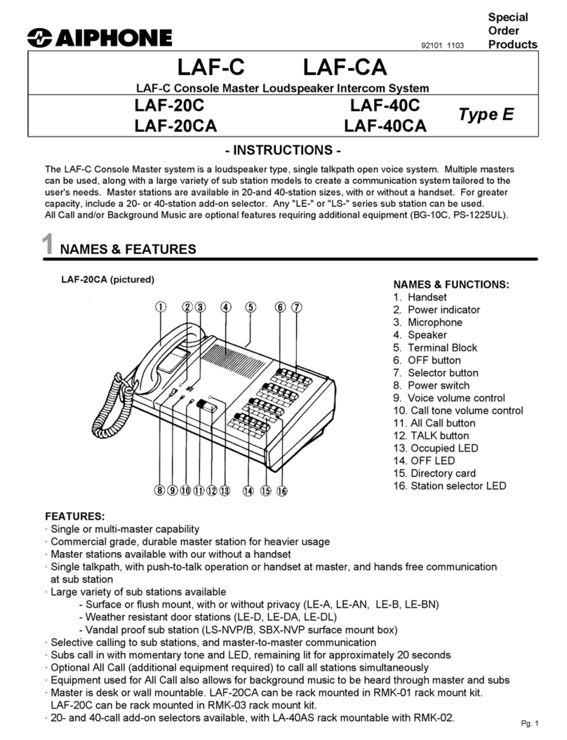 Aiphone LAF-20C User manual