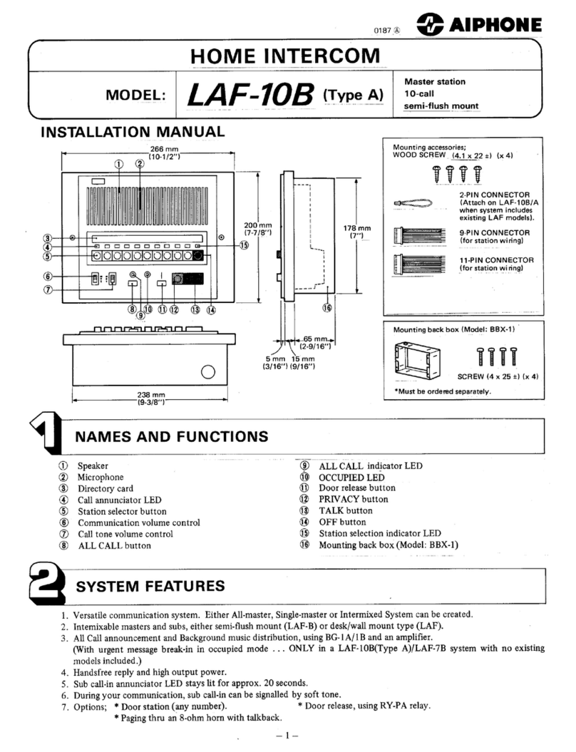 Aiphone LAF-10B User manual