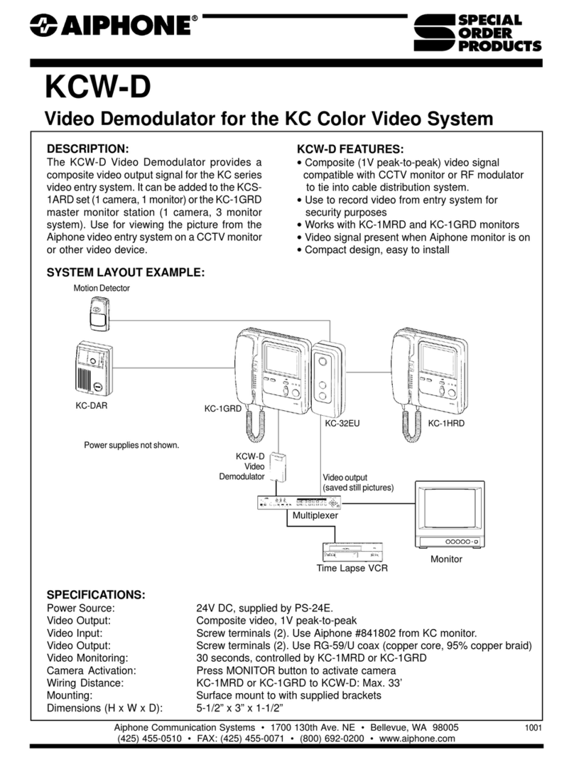 Aiphone KCW-D User manual