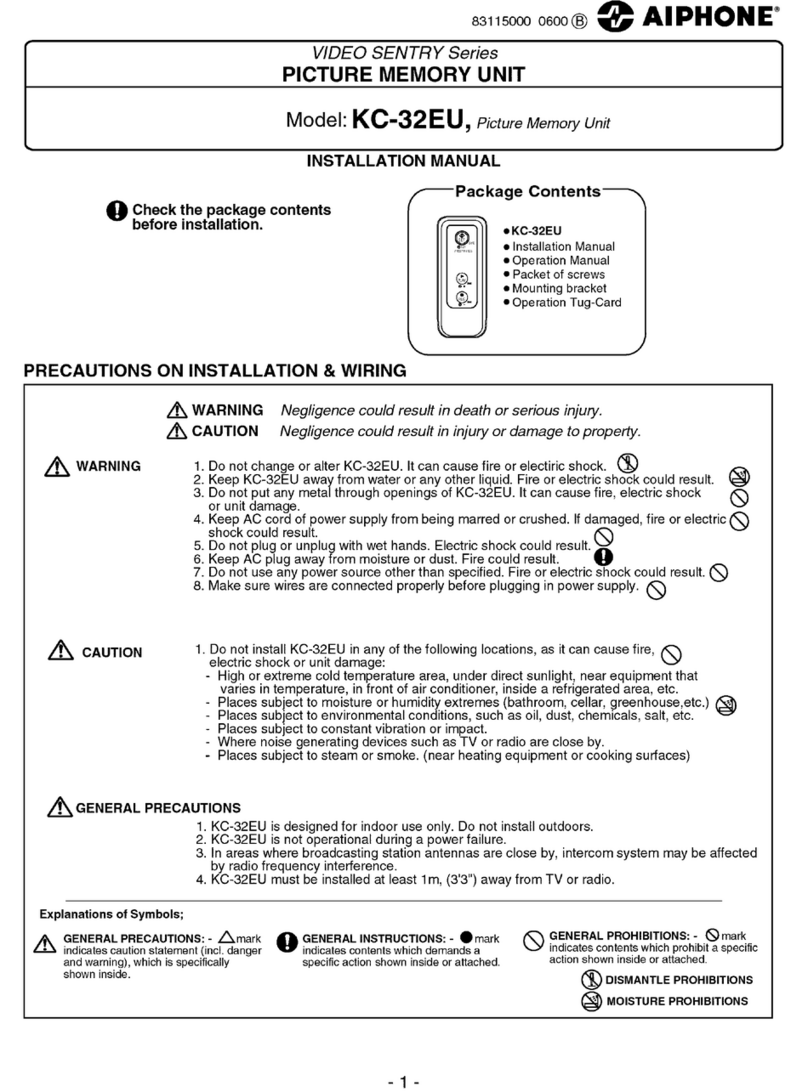 Aiphone KC-32EU User manual Aiphone KC-32EU User manual