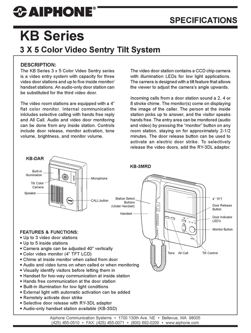 Aiphone KB-3MRD User manual