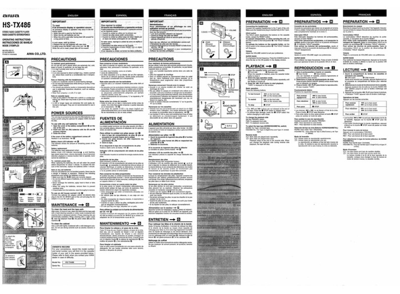 Aiwa HS-TX486 User manual