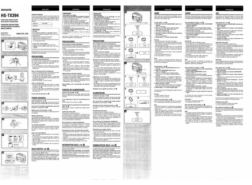 Aiwa HS-TX394 User manual