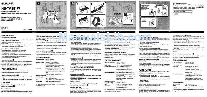 Aiwa HS-TA381 User manual