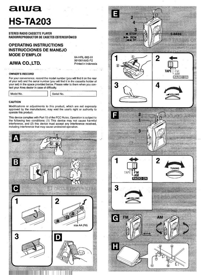 Aiwa HS-TA203 User manual