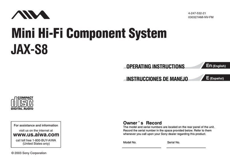 Aiwa JAX-S8 User manual