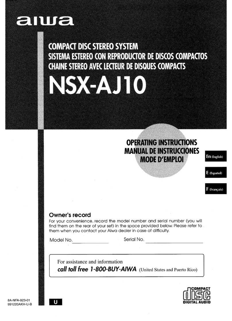 Aiwa NSX-AJ10 U operating instructions
