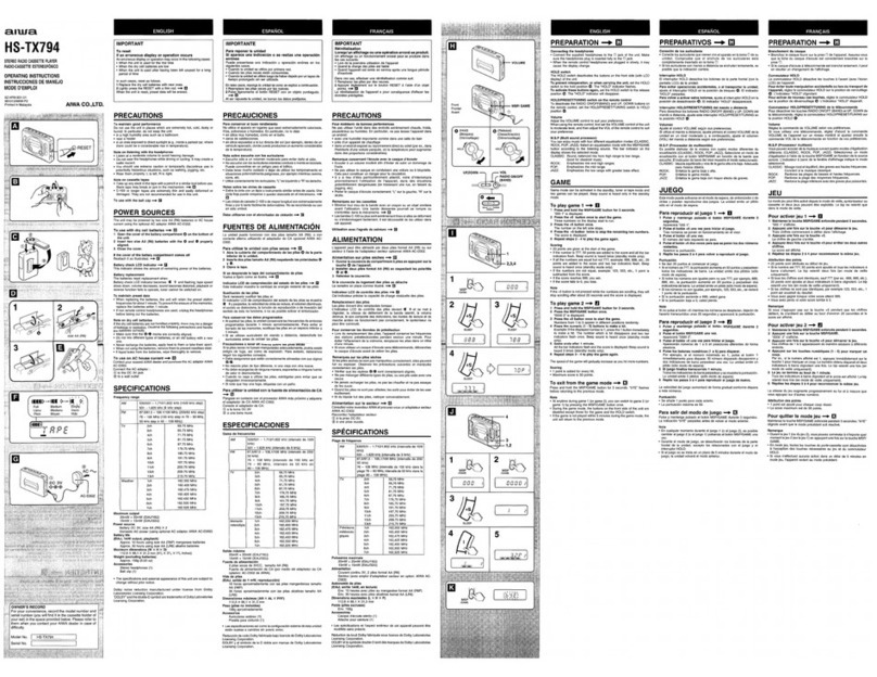 Aiwa HS-TX794 User manual