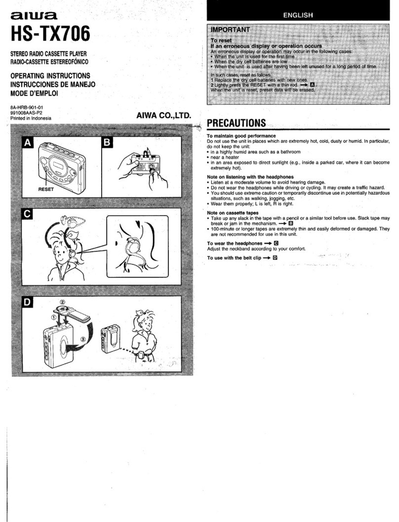 Aiwa HS-TX706 User manual