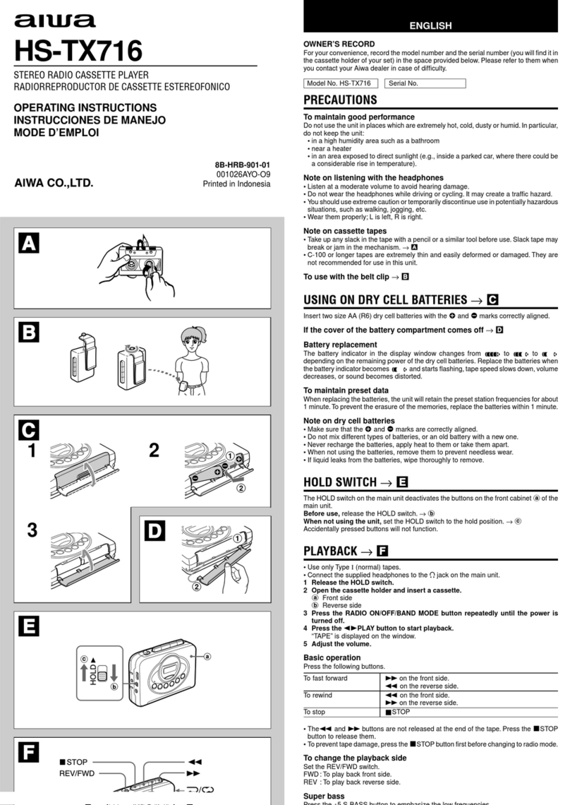 Aiwa HS-TX716 operating instructions