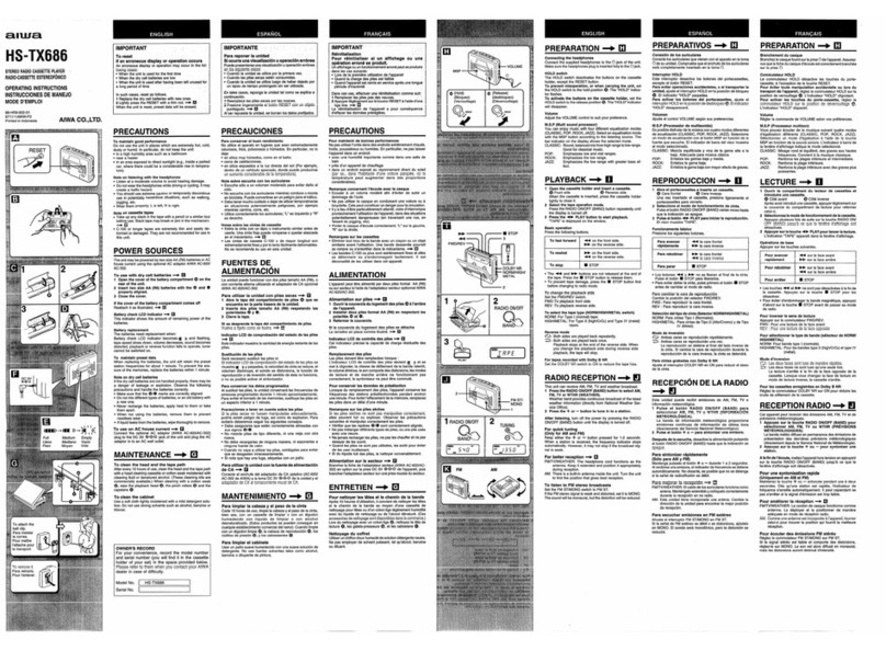 Aiwa HS-TX686 User manual