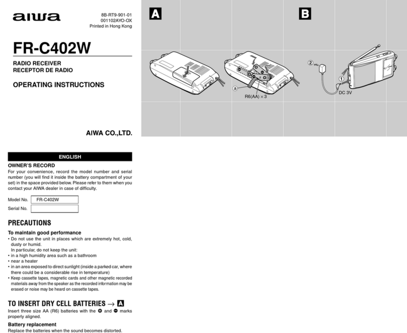 Aiwa FR-C402 operating instructions