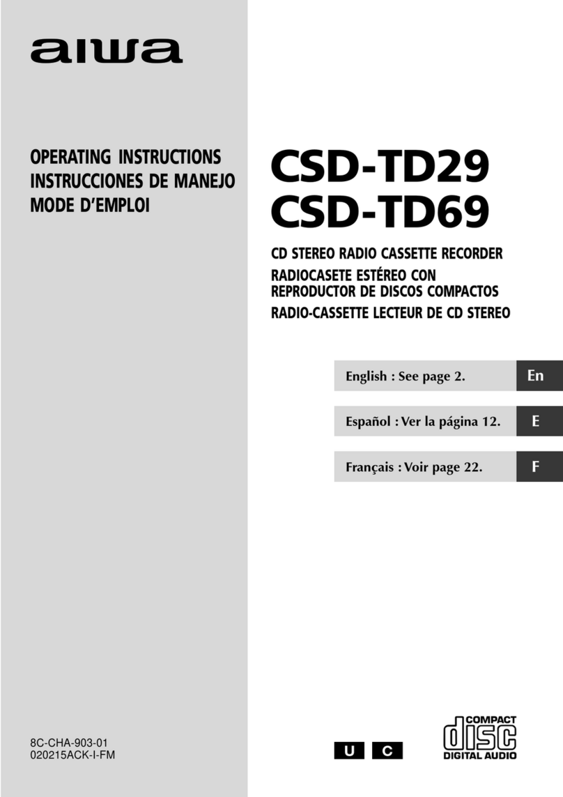 Aiwa CSD-TD29 operating instructions