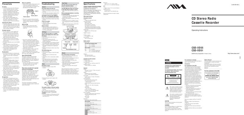 Aiwa CSD-XD51 operating instructions