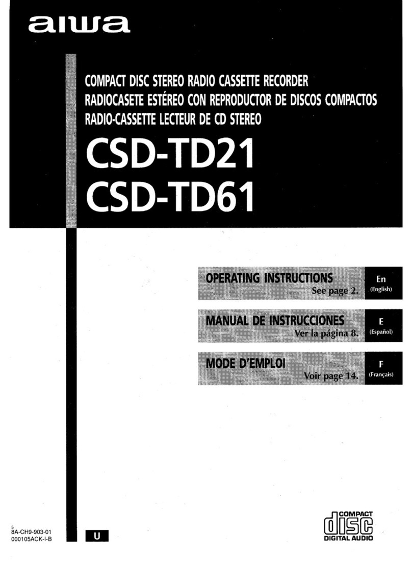 Aiwa CSD-TD21 operating instructions