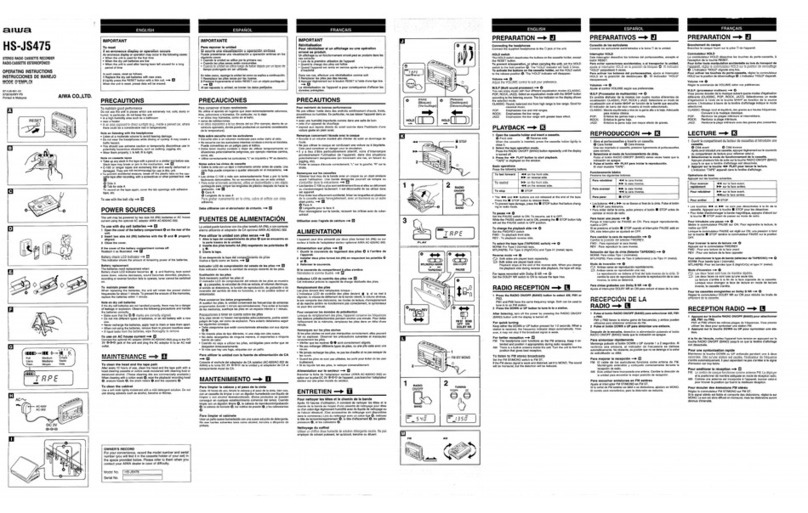 Aiwa HS-JS475 operating instructions