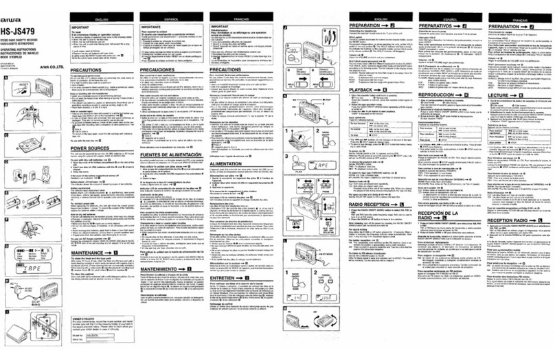 Aiwa HS-JS479 User manual
