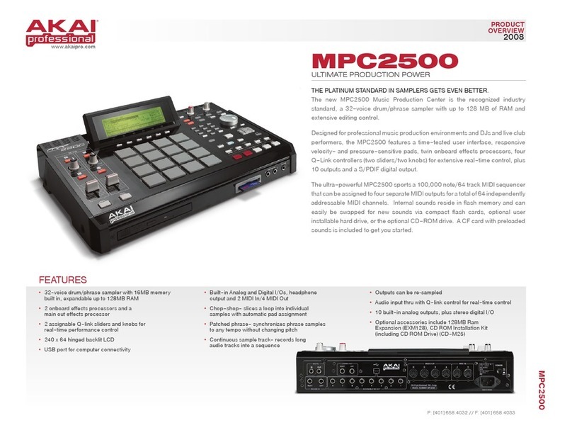Akai MPC 2500 datasheet