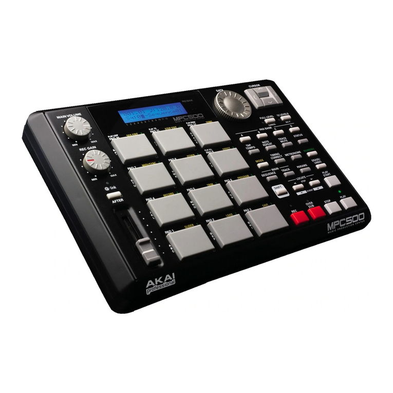 Akai MPC 500 Quick start manual