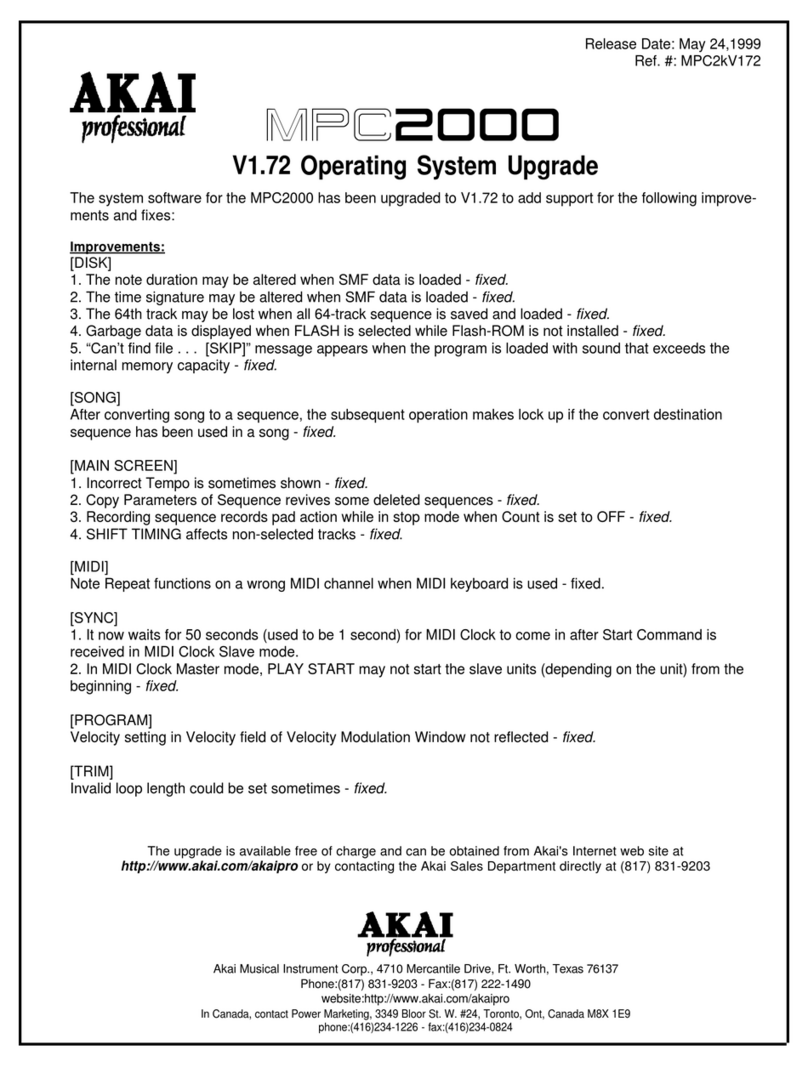 Akai MPC 2000XL Upgrade guide Akai MPC 2000XL Upgrade guide