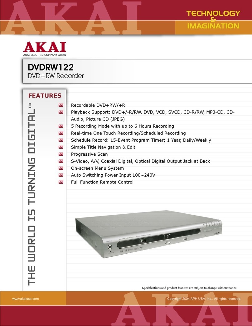 Akai DVDRW122 Specifications