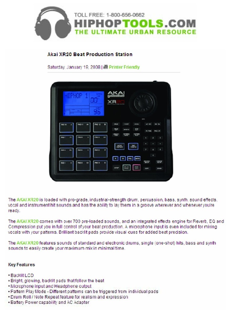 Akai XR 20 User manual