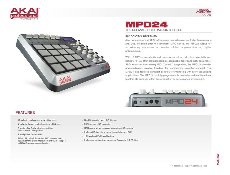Akai MPD 24 User manual