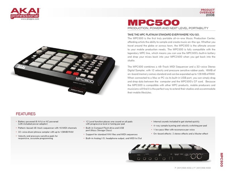 Akai MPC 5000 datasheet