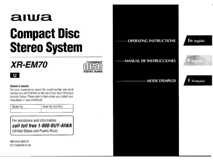 Aiwa XR-EM70 operating instructions