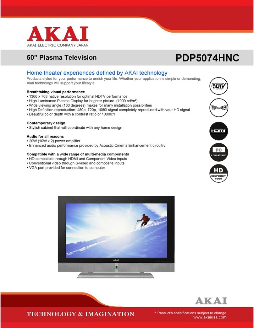 Akai PDP5074HNC User manual Akai PDP5074HNC User manual