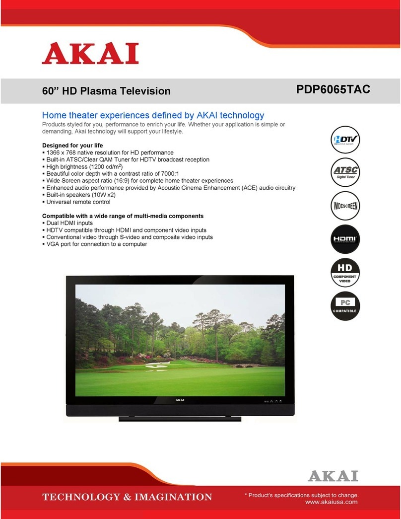 Akai PDP6065TAC User manual