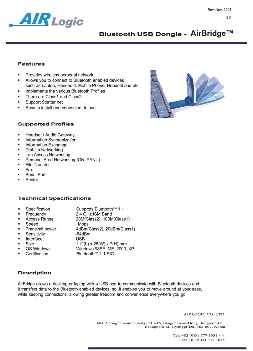 Airlogic AirBridge Class 1 Specifications