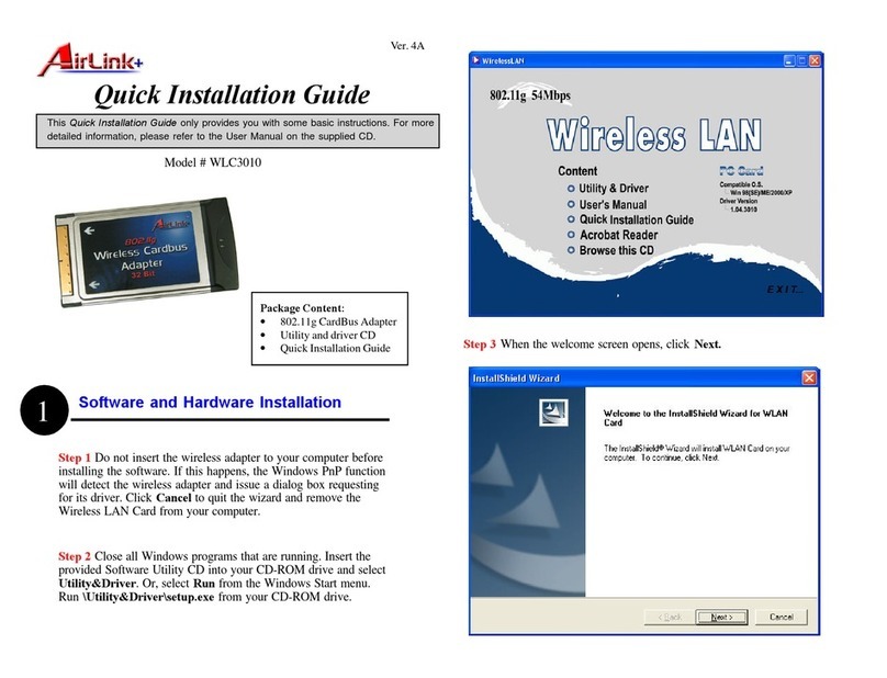 Airlinkplus WLC3010 User manual Airlinkplus WLC3010 User manual