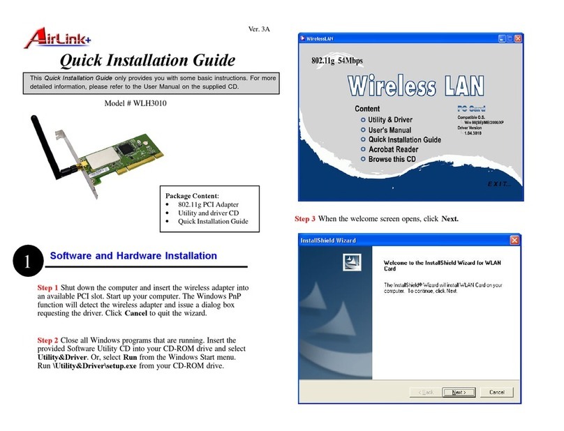 Airlinkplus WLH3010 User manual