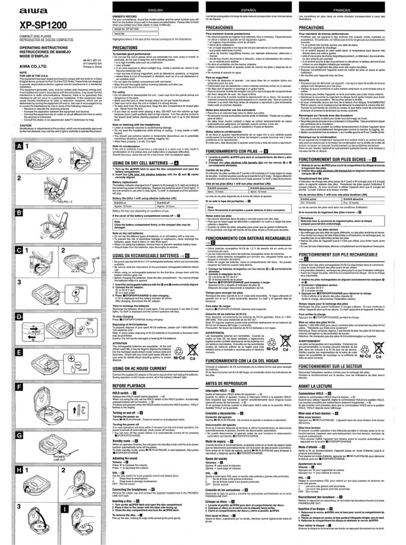 Aiwa XP-SP1200 User manual