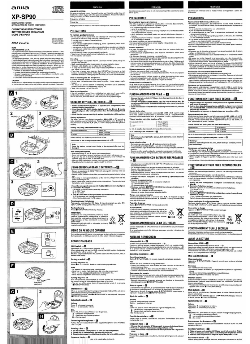 Aiwa XP-SP90 User manual