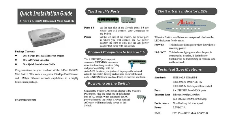 Airlinkplus ASW108 Quick installation guide