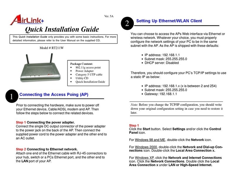 Airlinkplus RT211W User manual