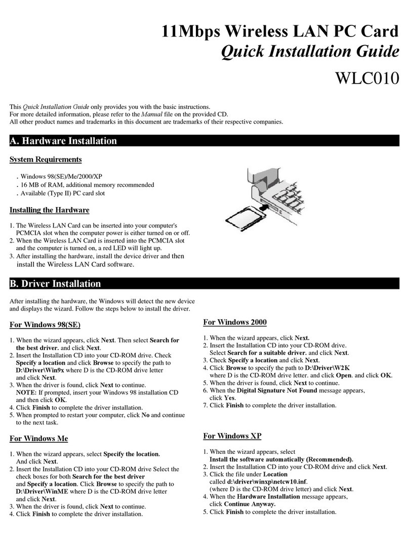 Airlinkplus WLC010 Quick installation guide