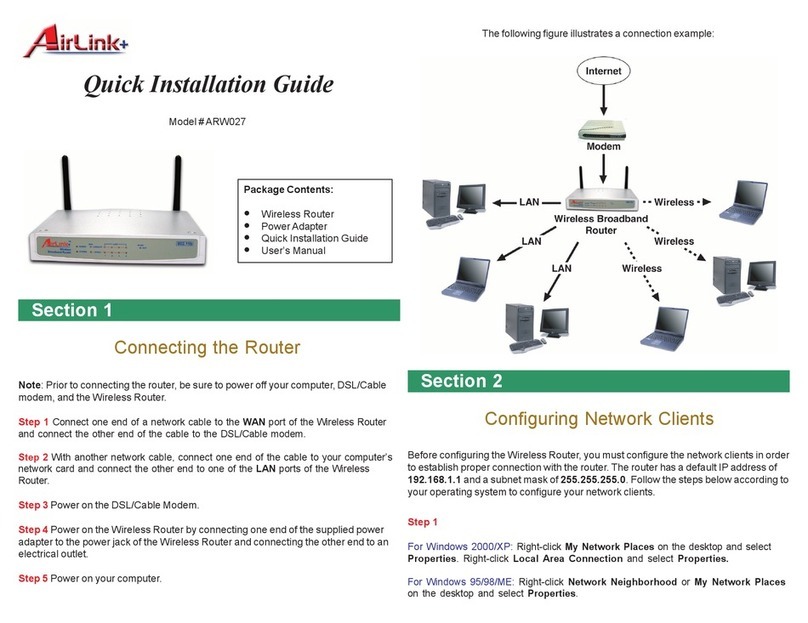 Airlinkplus ARW027 Quick installation guide