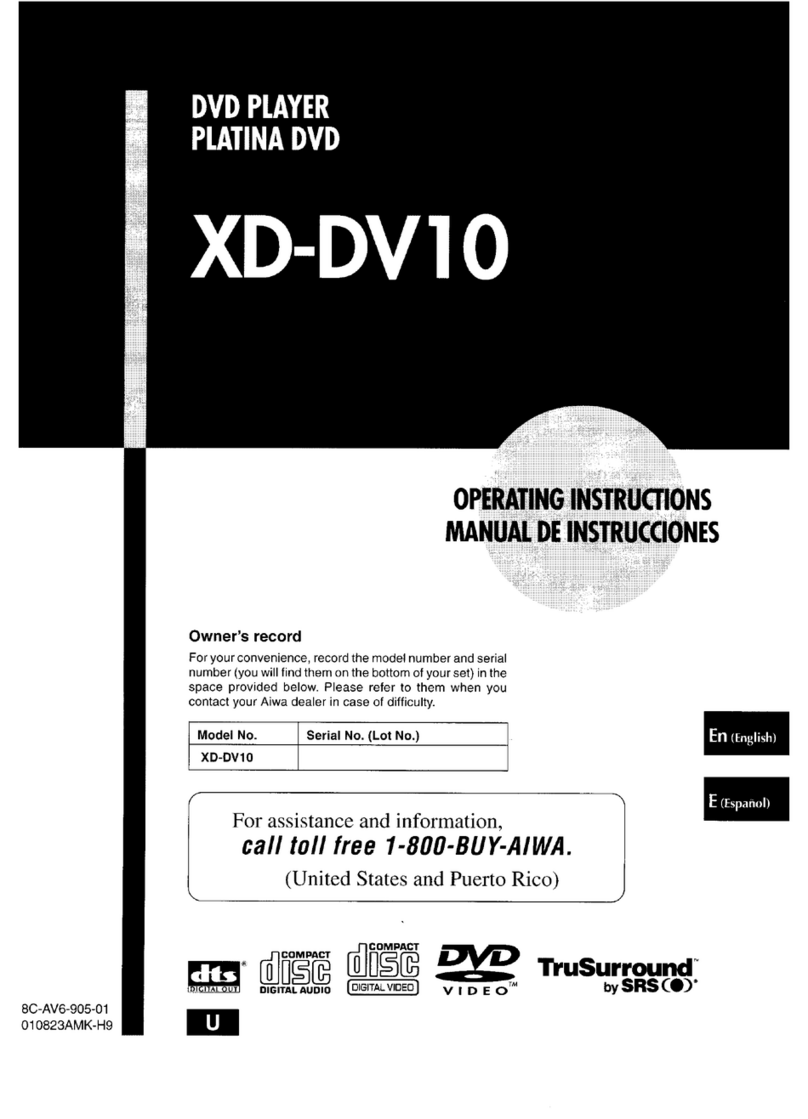 Aiwa XD-DV10 operating instructions