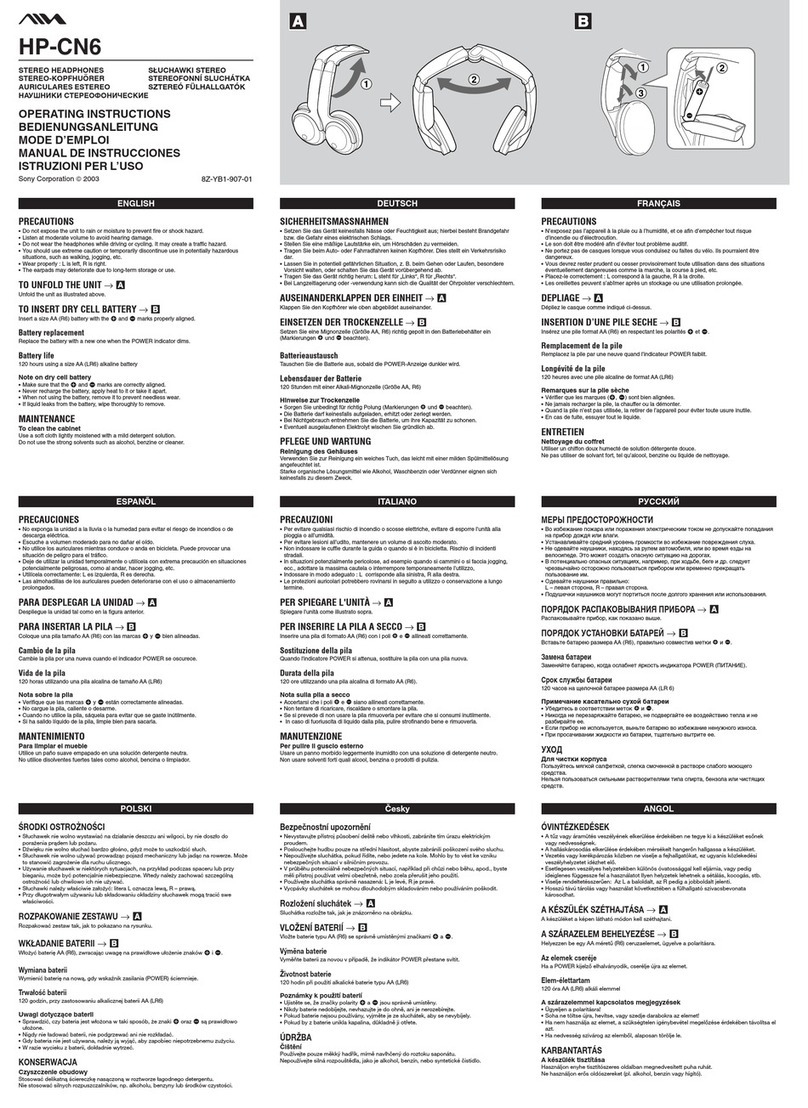 Aiwa HP-CN6 operating instructions