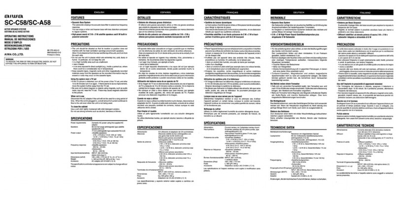 Aiwa SC-A58 User manual