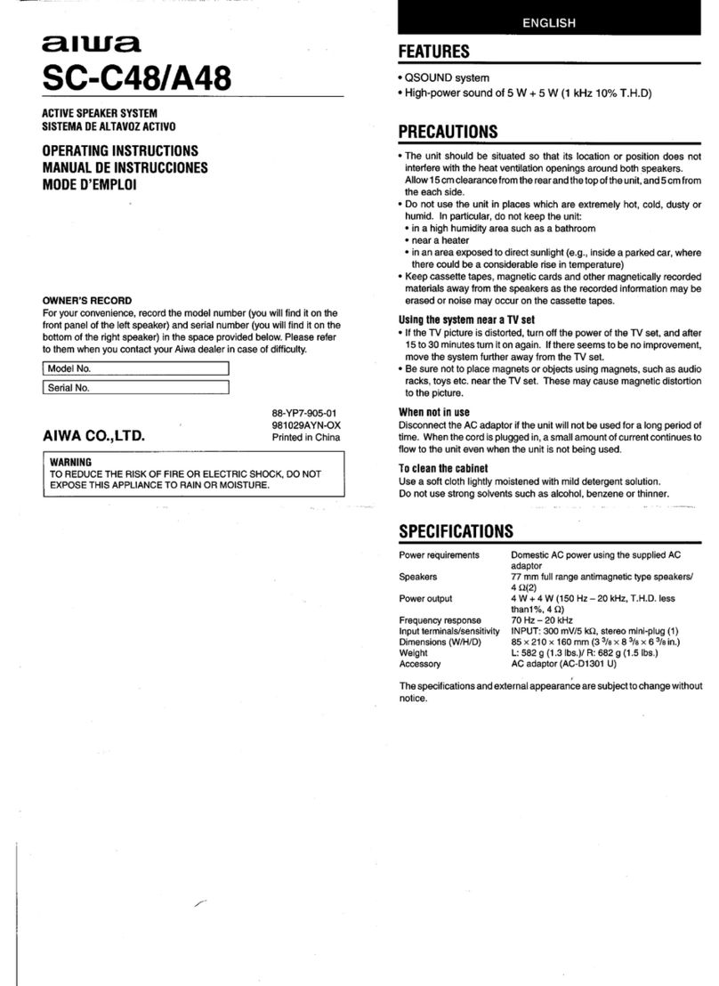 Aiwa SC-A48 User manual