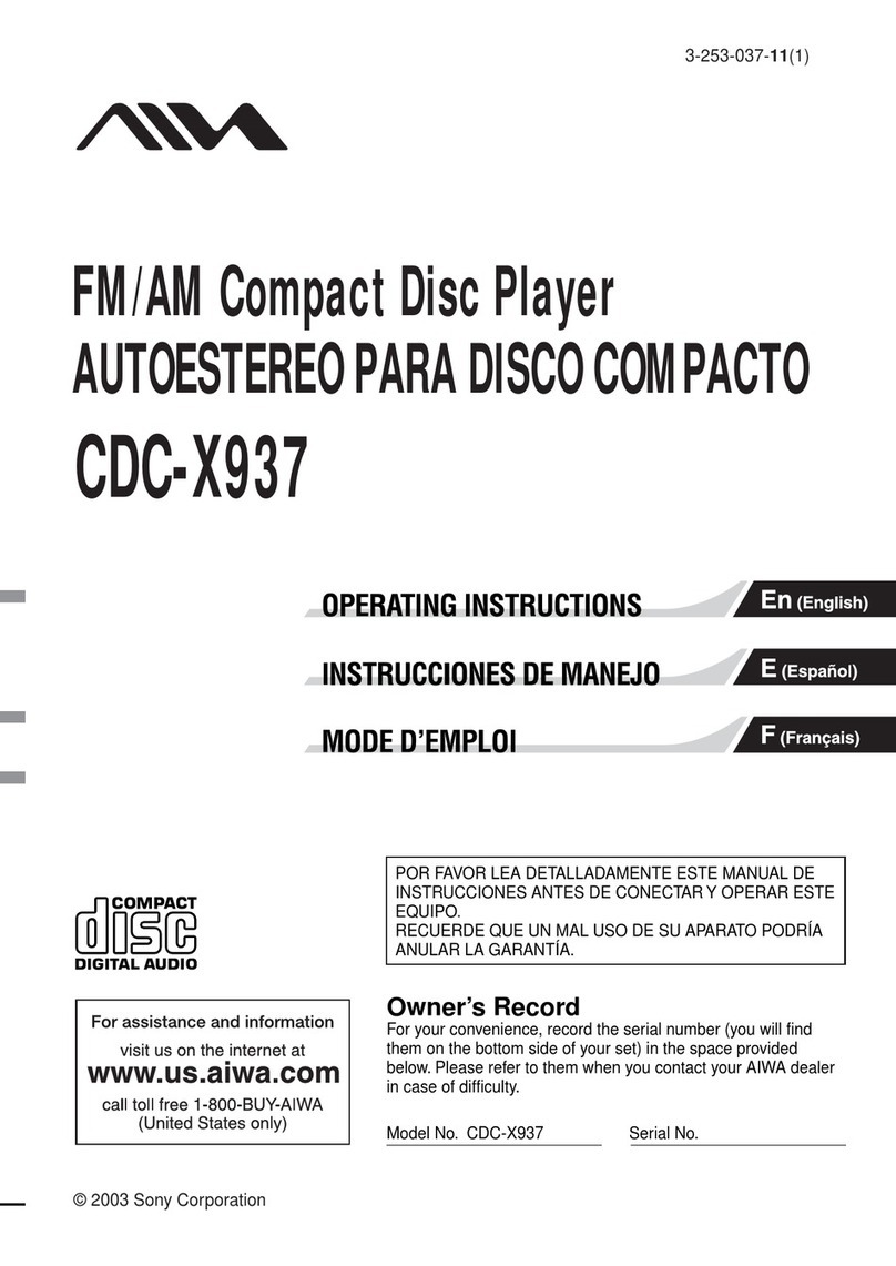 Aiwa CDC-X937 User manual